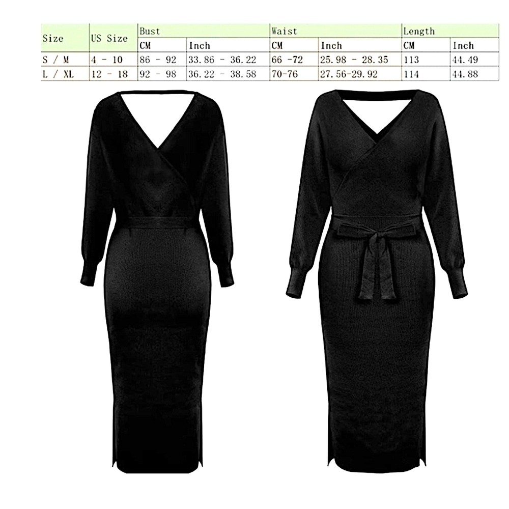 Yazinie - Small Batwing Open Back Dress - Picture 3 of 10